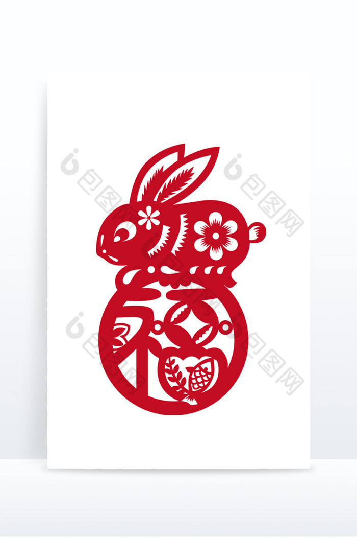 兔年福字装饰图片图片