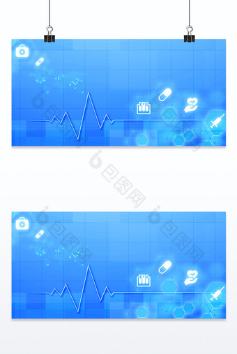 蓝色医疗宣传纹理背景图片