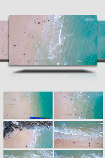 海边海滩浪花沙滩温暖治愈4K图片