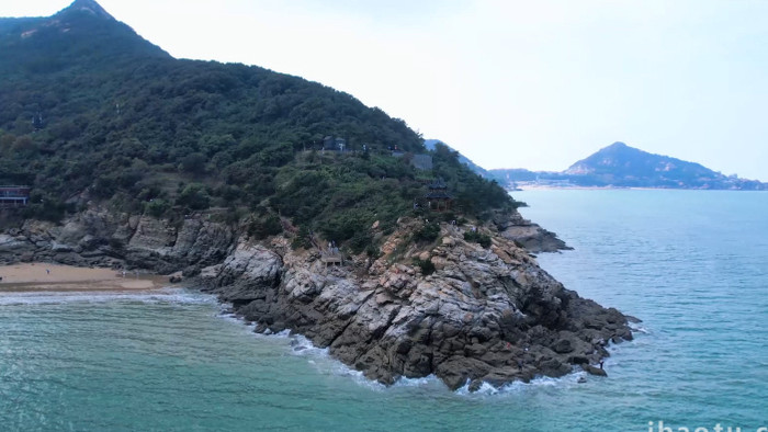 连岛景区大海海岛望海亭4K航拍