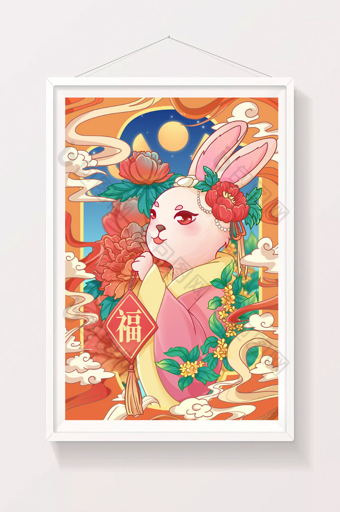 春节兔年兔子插画图片图片