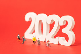 2023新春跨年红色背景图