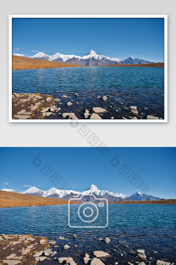 大气唯美的四川甘孜湖泊图片图片