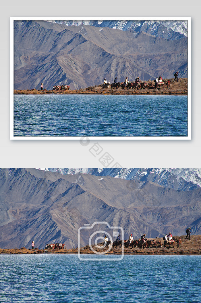 唯美的四川甘孜雪山和湖泊图片图片