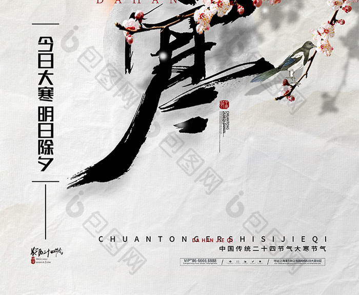 中国风传统24节气大寒海报