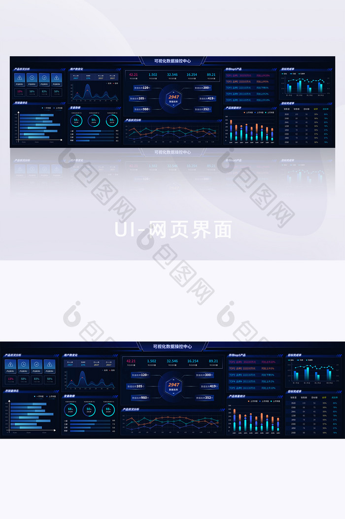 科技可视化数据大屏智能操控中心