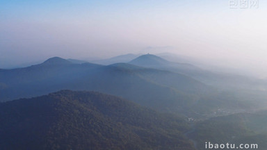 自然风景南京老山风景区4K航拍