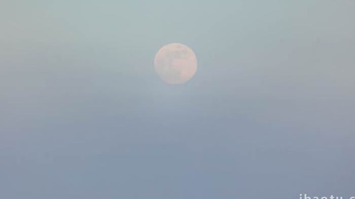 满月月亮升起延时摄影实拍4k