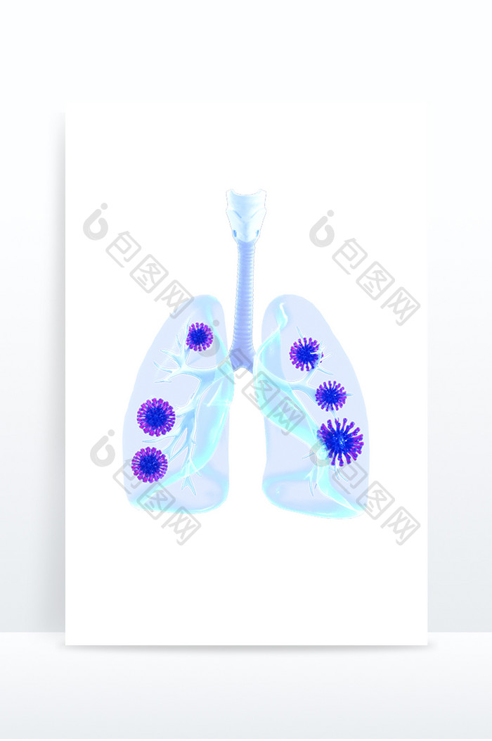 C4D病毒感染肺部射线影片元素