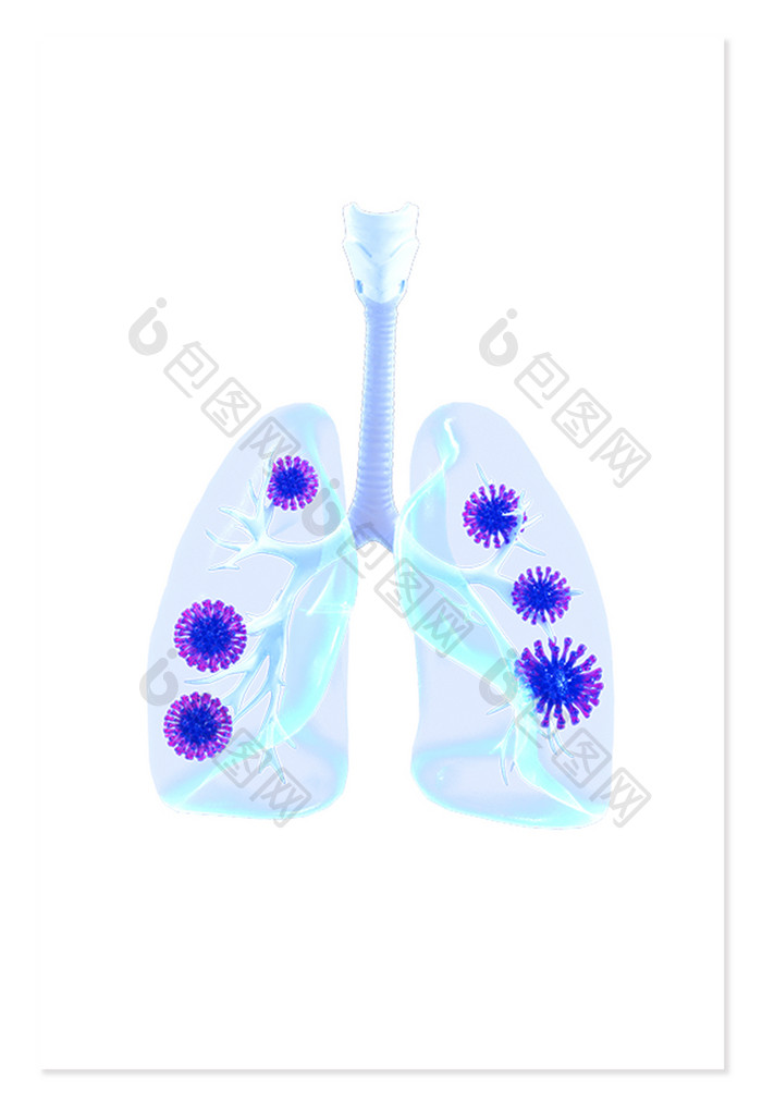 C4D病毒感染肺部射线影片元素