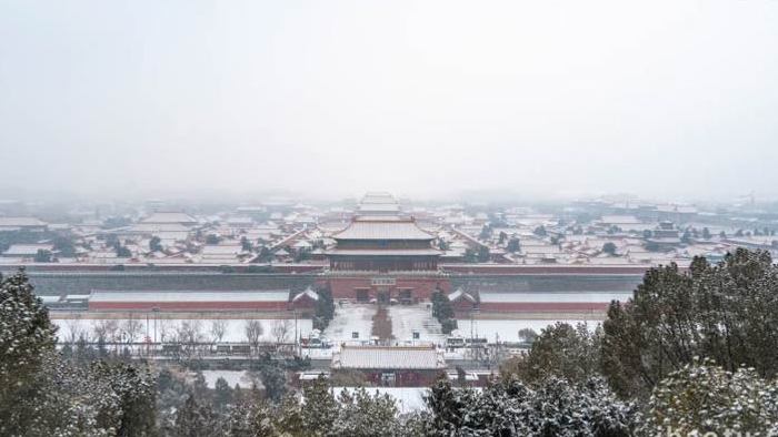 震撼北京故宫博物院大雪8K延时