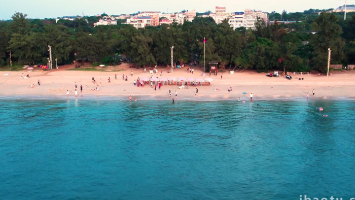 自然大气涠洲岛石螺口海滩航拍