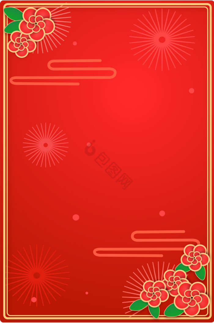 春节圆形边框图片