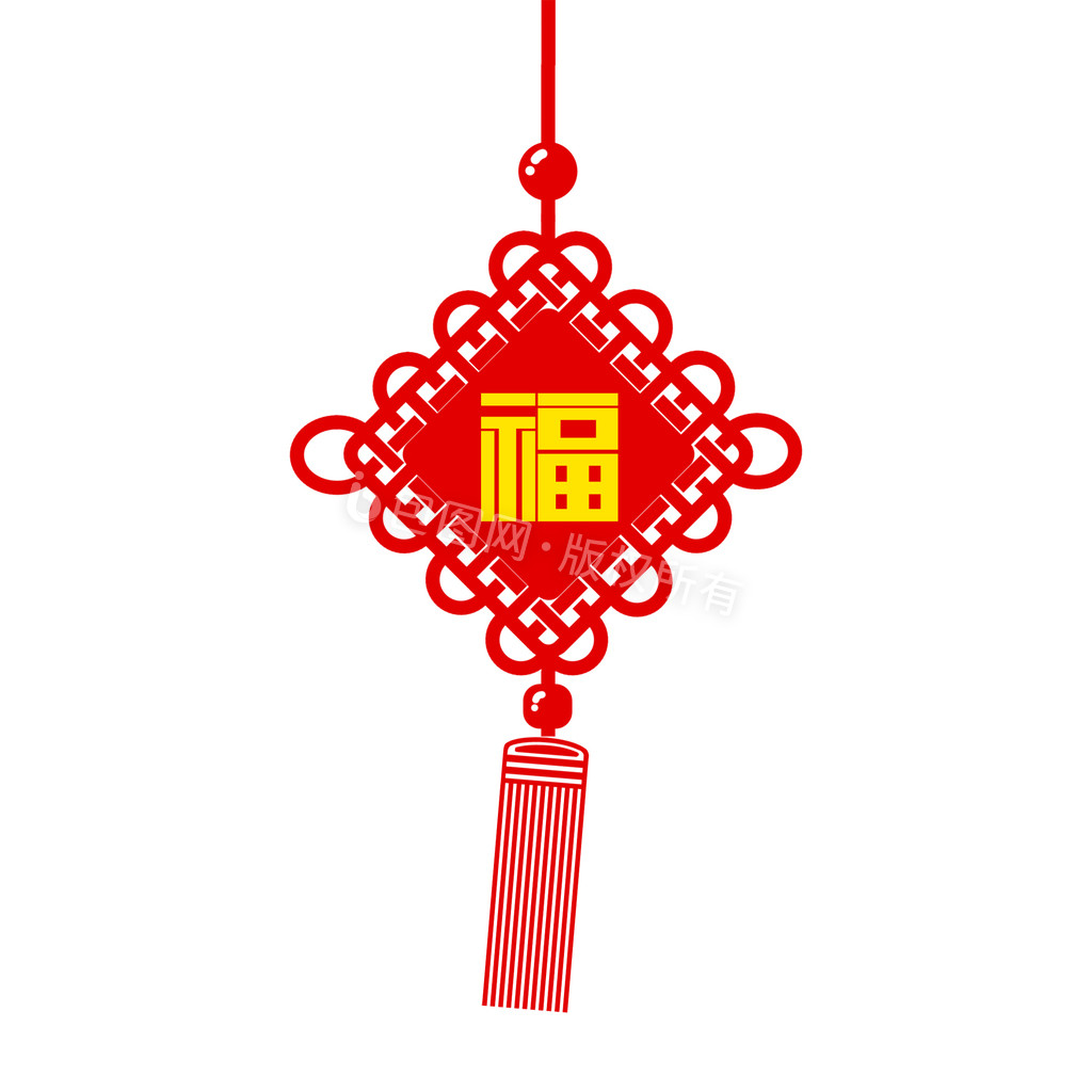 红色喜庆春节中国结动图GIF图片