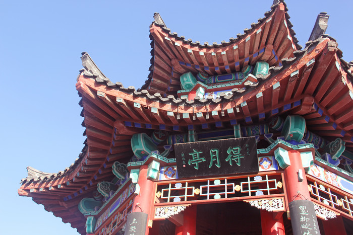济南大明湖得月亭传统建筑图片