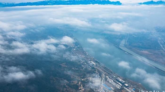 自然风光长江三峡平流层云海延时