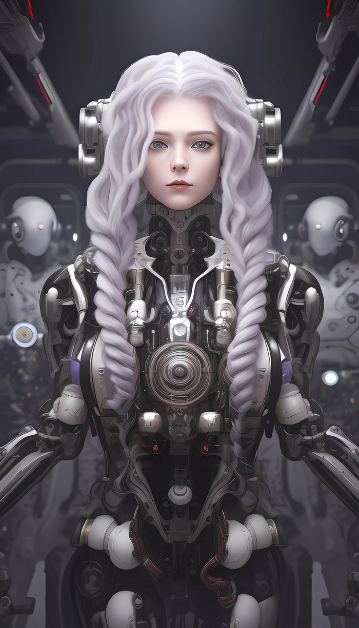 科技机器人女性赛博朋克图片