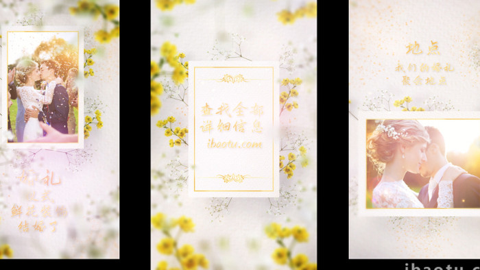 鲜花婚礼仪式手机短视频AE模板