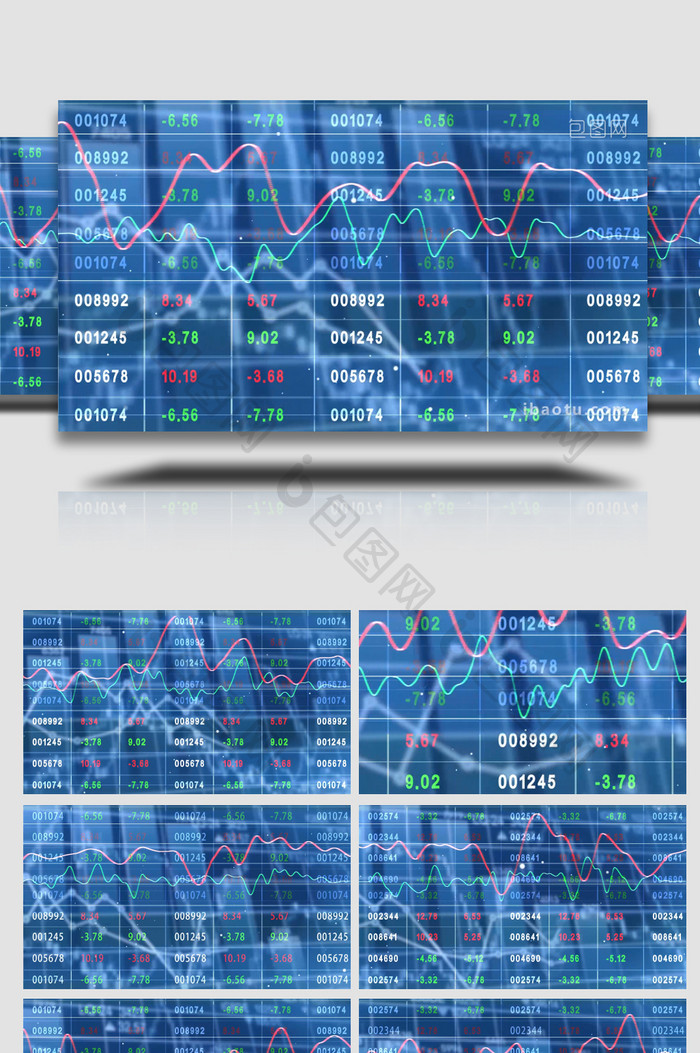 股票动态大数据跳动涨跌背景