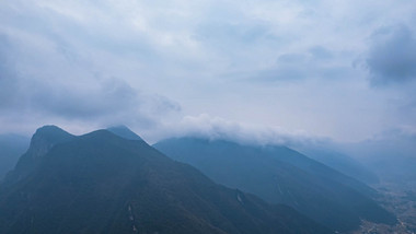 自然天空震撼大山云海云雾缭绕