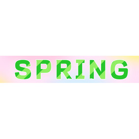 绿色spring字体滚动GIF