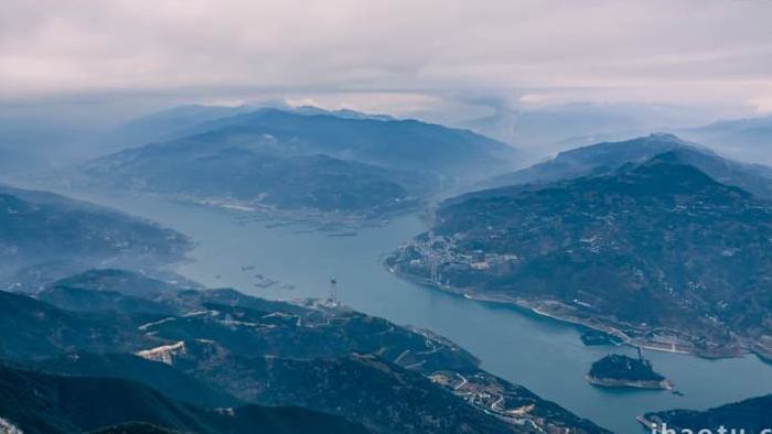 自然风光震撼三峡山河风光航拍