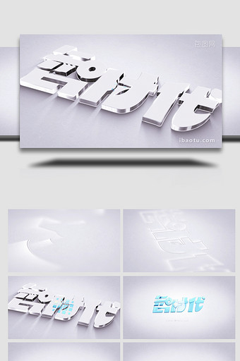 描边金属logo动画AE模板图片