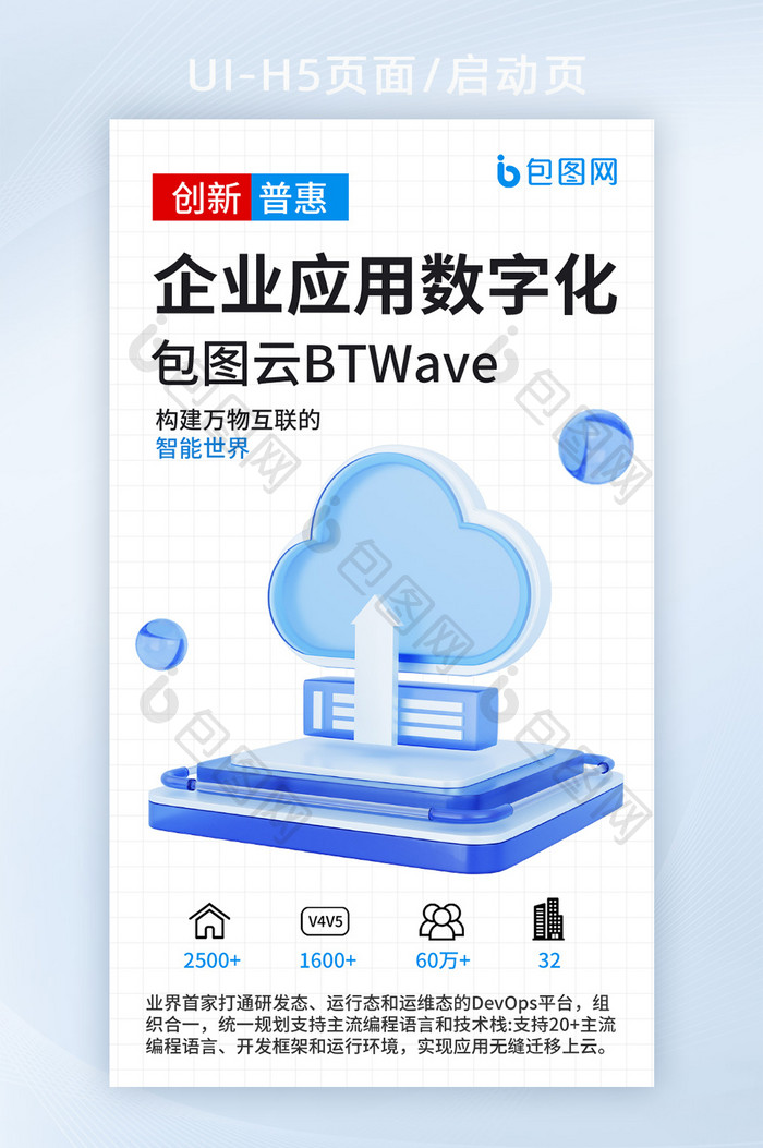 互联网云科技服务宣传H5海报