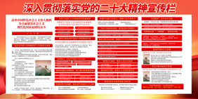 学习贯彻二十大精神宣传栏展板