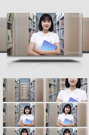 女大学生学习阅读看书实拍4k图片