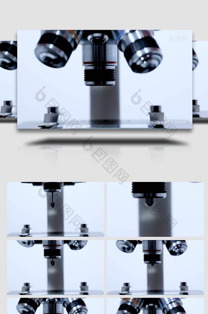 显微镜载波片研究的特写实拍4k