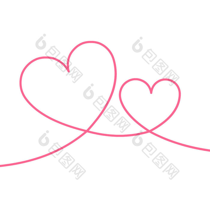 爱心心型线条动图GIF