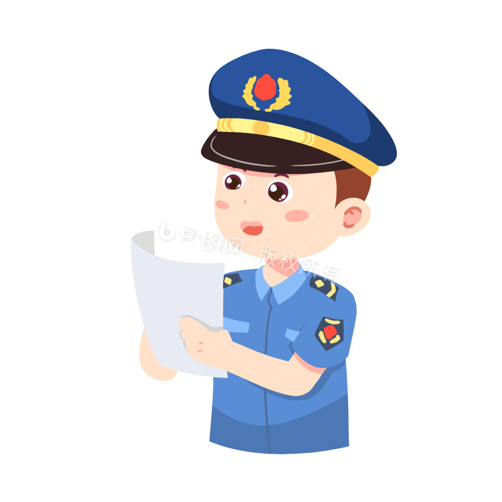 穿制服工作的警察gif动图下载-包图网