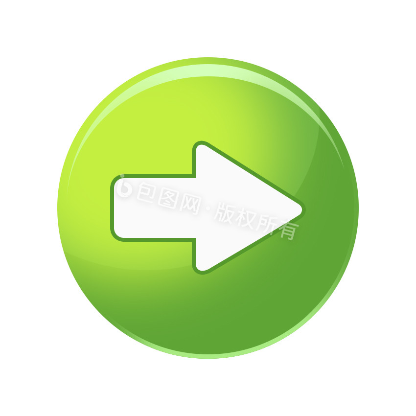 绿色圆型方向箭头引导点击GIF图片