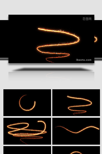 电流粒子光线路径动画特效元素图片