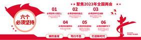 2023党建宣传两会精神文化墙