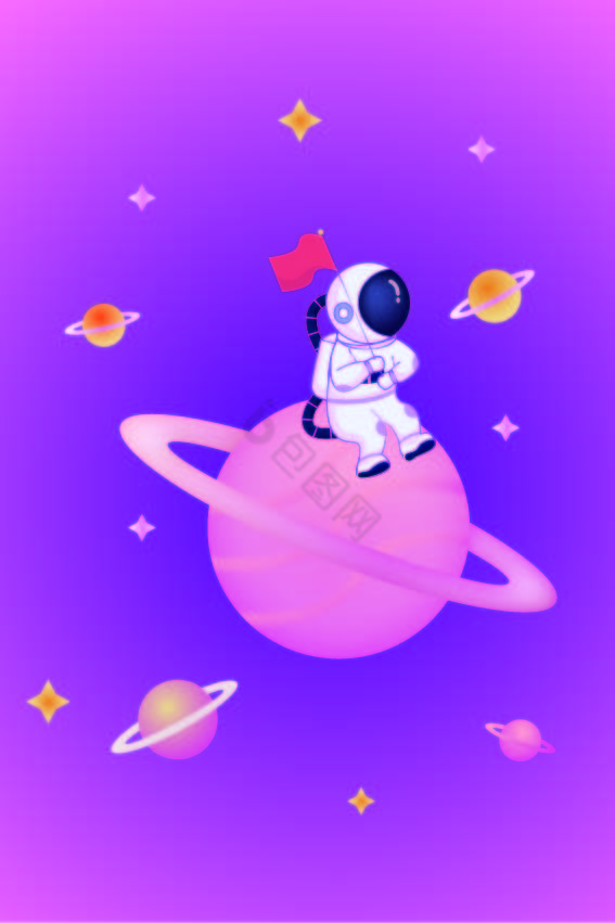 星空星球宇航员图片