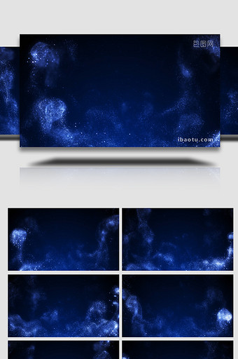 蓝色粒子循环背景视频AE模板图片