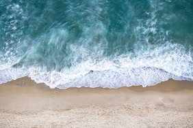 海景海滩浪花波浪沙滩