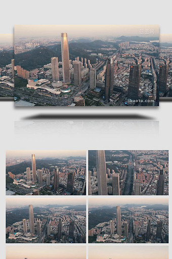 东莞CBD第一商圈高楼实拍4k图片