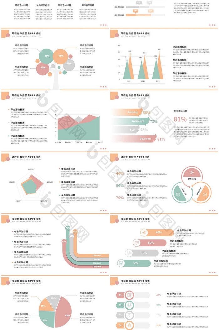 可视化数据图表PPT模板