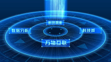 科技互联网大数据片头AE模板