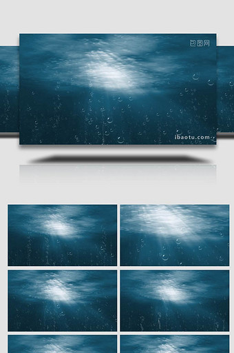 海底气泡光线透射背景视频图片