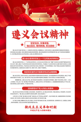 中国精神系列党史党政党建海报四件套