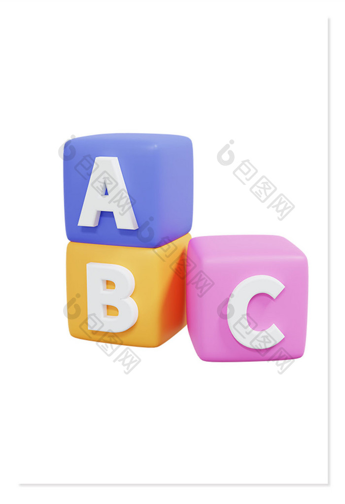 3D学科英文字母ABC