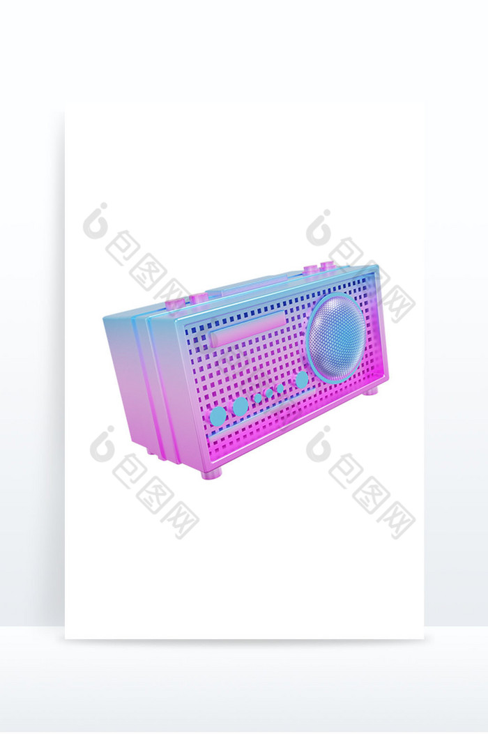 3D酸性电子设备紫色录音机图片图片
