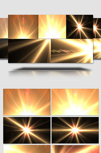 5组带通道金色光效AE模板图片