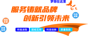 企业宣传创新未来策划文化墙