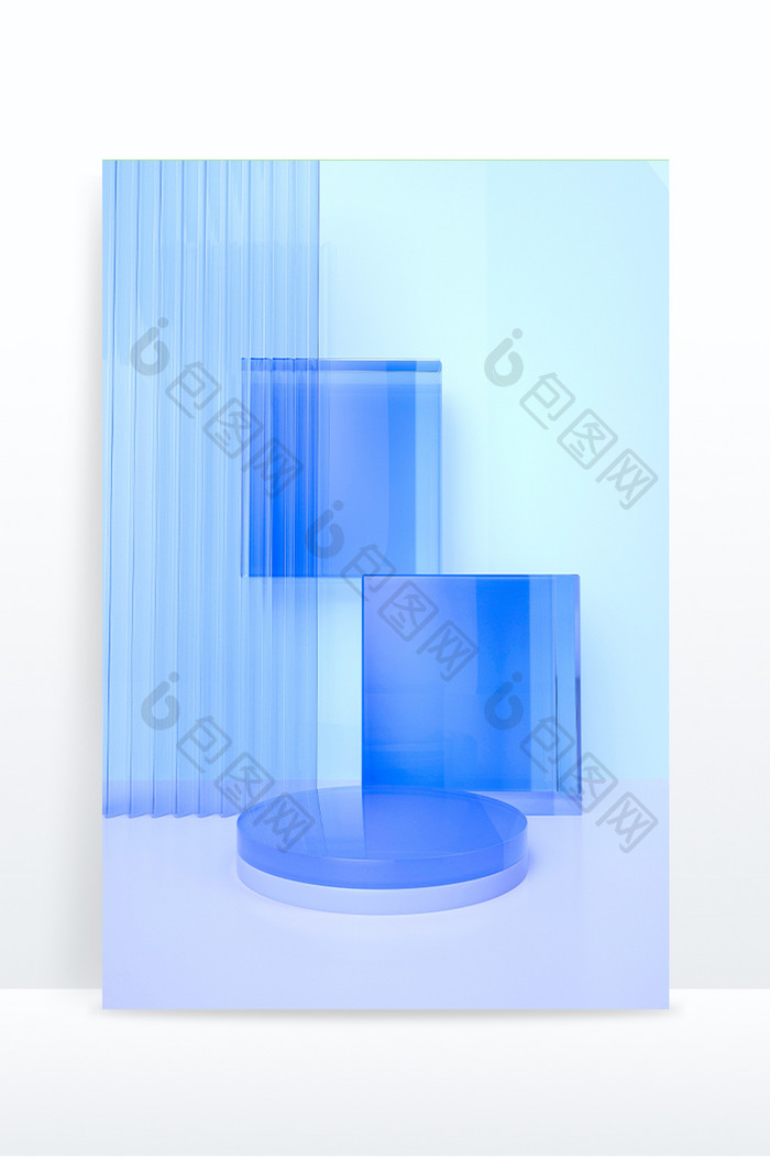 3d立体玻璃风玻璃质感背景