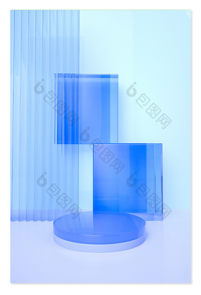 3d立体玻璃风玻璃质感背景